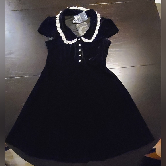 NWT Killstar Every Mourning Dress, Black Velvet, Small - Picture 3 of 10